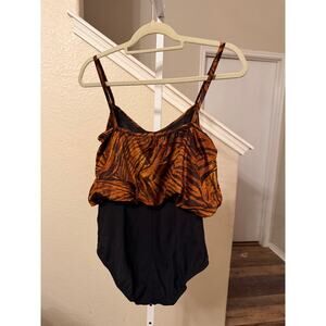 Sirena II Vintage Animal print one piece swimsuit Size 10